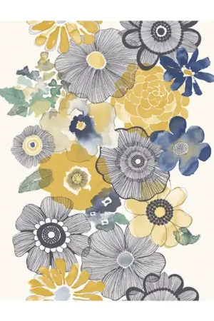 Verfraai Je Woonruimte met Dutch Wallcovering Village People Vliesbehang Bloemen VP2002 Flitsaanbieding